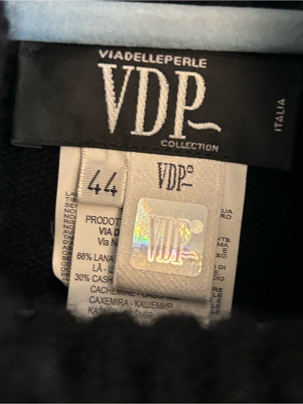 VDP Embellished Black Sweater Cape Zip up details - Picture 8 of 15